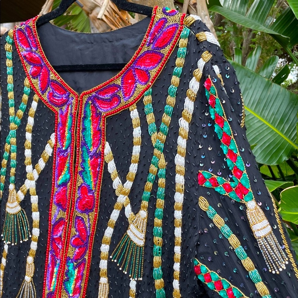 Scala beaded fabulous tassel silk jacket - Picture 7 of 14